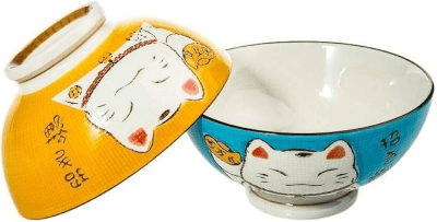 Bolw Loza Ceramica Gatito Mediano Base Alta2