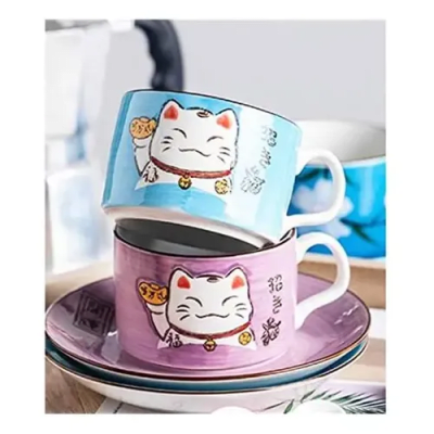 Taza Loza Gatito con Platillo+Cucharita (50)1