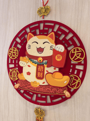 Colgante Gatito Buena suerte1