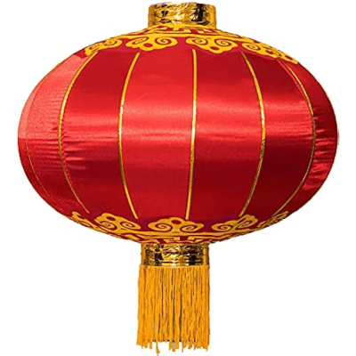 Lampara China Oriental Grande con Diseño