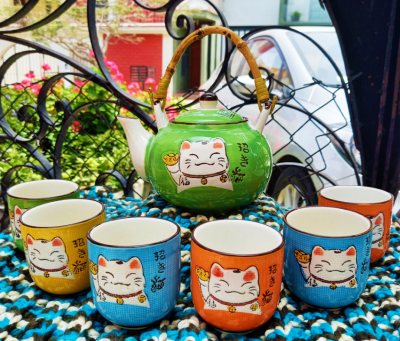 Set Ceramica Diseño Gatito1