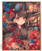 CUADRO NINA JAPONESA 40X50 G596