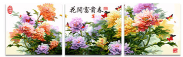 CUADRO X3  FLORES 60X60X3 P046