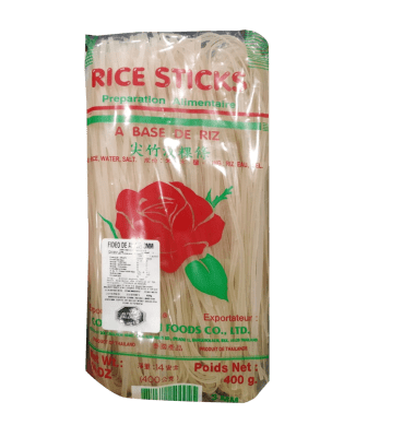Fideo de Arroz Thai (Rosa) 3mm 400g