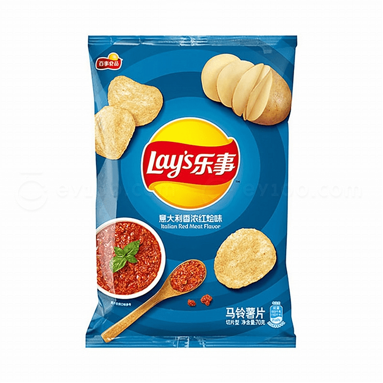 Papa Frita Bolsa Lay´s Merlavor Rojo Italiano 70g Merlavor Rojo Italiano 70g