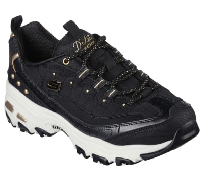 SKECHERS 149267-BK6D NEGRO DORADO