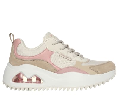 SKECHERS 177546-NAT BEGE ROSA1