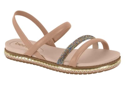 BEIRA RIO 8321-1546 NAPA TURIM NUDE VERDE ORO ROSADO,