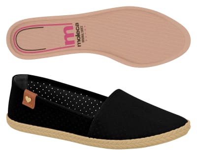 MOLECA 5287-210 NOBUCK PELE NEO MICROPERFUROS NEGRO,