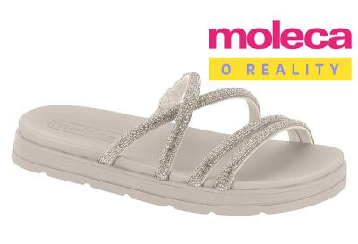 MOLECA 5490-112 TIRA STRASS CRISTAL PLATA BLANCO OFF,