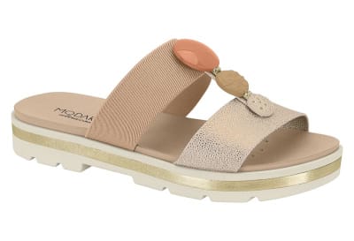 MODARE 7132-138 METALIZADO ELASTICO ORO ROSA BEIGE,