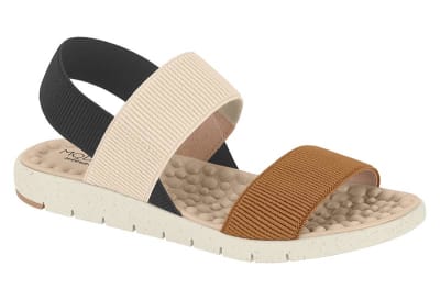 MODARE 7162-206 ELASTICO CANELADO CAMEL CREMA NEGRO,