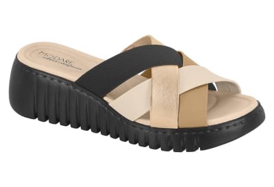 MODARE 7197-104 ELASTICO NAPA DORADO NEGRO CREMA,