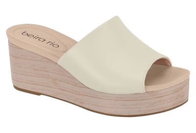 BEIRA RIO 8407-100 NAPA TECIDO MADEIRA SHOW BLANCO OFF,