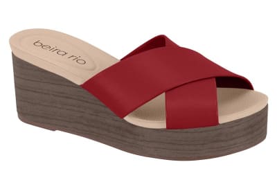 BEIRA RIO 8407-111 NAPA TECIDO MADEIRA SHOW CEREZA,