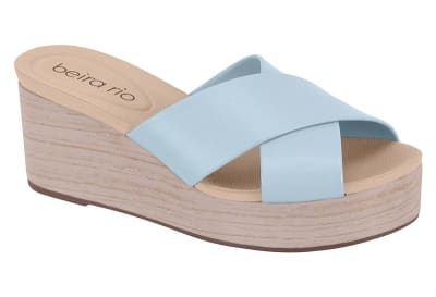 BEIRA RIO 8407-111 NAPA TECIDO MADEIRA SHOW AZUL SKY,