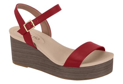 BEIRA RIO 8407-135 NAPA TECIDO MADEIRA SHOW CEREZA,