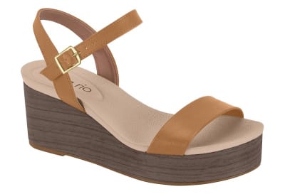 BEIRA RIO 8407-135 NAPA TECIDO MADEIRA SHOW CAMEL,