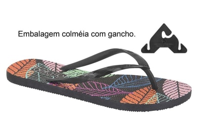 BEIRA RIO 8449-802 TIRA PRONTA FOLHAS NEGRO,
