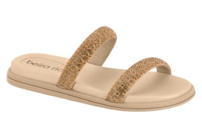 BEIRA RIO 8488-122 TIRA PRONTA BELIZE CREMA CHAMPANHE,
