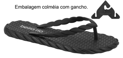 BEIRA RIO 8557-100 GASPEA PRONTA NEGRO,