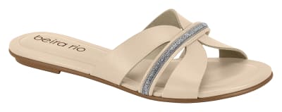 BEIRA RIO 8367-874 NAPA TURIM CREMA BLANCO CRISTAL NIQUEL,