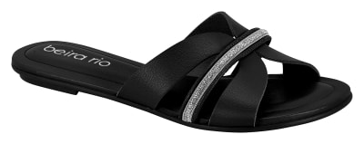 BEIRA RIO 8367-874 NAPA TURIM NEGRO CRISTAL NIKEL,