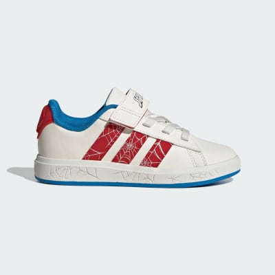 ADIDAS K GRAND COURT SPIDERMAN EL CREMA ROJO JS0778