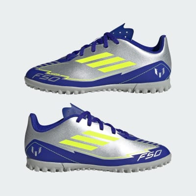 ADIDAS J IH0923 F50 CLUB TF J MESSI PLATEADO AZUL,