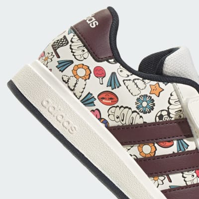 ADIDAS K GRAND COURT 2.0 EL BLANCO MARRON MULTI JR5151
