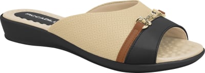 PICCADILLY 500404-4 NAPA STRETCH PONTILHADO BRULE PRETO