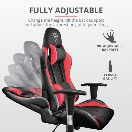 Trust Silla Gaming Chair Gxt 705 Ryon Rojo Casa De La Carcasa