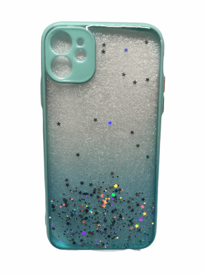 Carcasa Transparente Brillo Turquesa iPhone 112