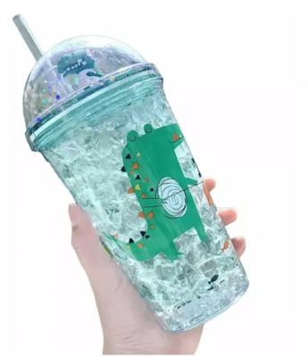 VASO DINOSAURIO LUCES VERDE1