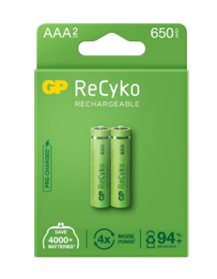 Pila Recargable Recyko 2xAAA 650 mAh1