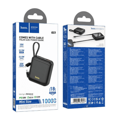 Mini Hoco Q23 Negro 10000 mAh 20w QC3.01