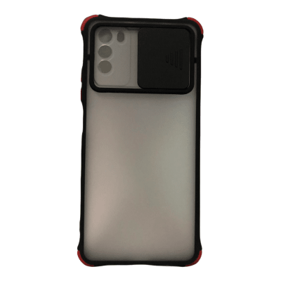 Carcasa Transparente Mate Camara Corrediza Negra Poco M31