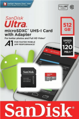Tarjeta Micro SD 512 GB Sandisk2