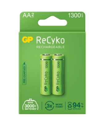 Pila Recargable Recyko 2xAA 1300 mAh1