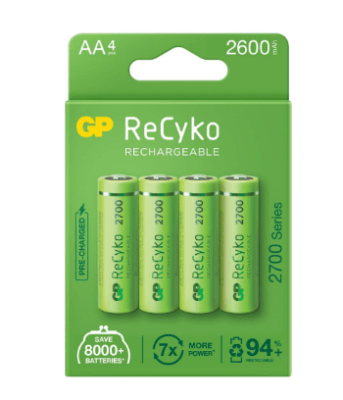 Pila Recargable Recyko 4xAA 2600 mAh1
