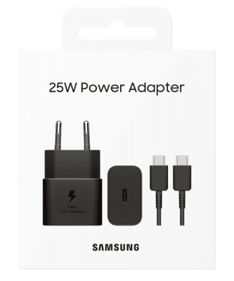Cargador 25W USB-C Con cable Negro