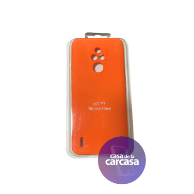 Carcasa Silicona Naranja Moto E7