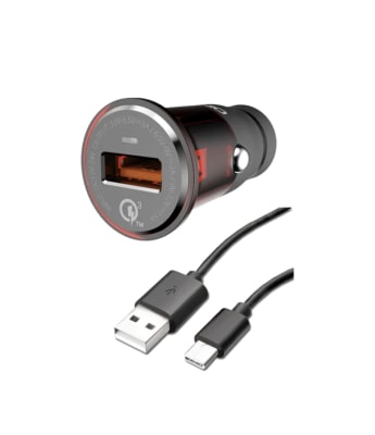 Cargador Auto C304Q QC3.0 + Cable Tipo C Siyoteam4