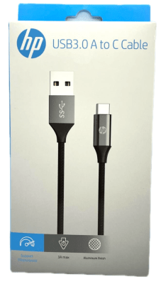 HP cable tipo c Negro Aluminio1