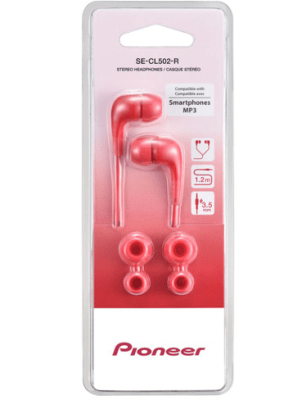 PIONEER AUDIFONO ROJO1