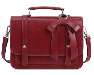 Maletín Vintage con Lazo iPad 9,7'' Ecosusi Burdeo1