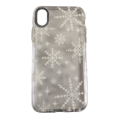 Carcasa iPhone XR Transparente Diseño Copo Nieve1