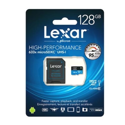 LEXAR Tarjeta de Memoria Micro SD 128 GB class 101