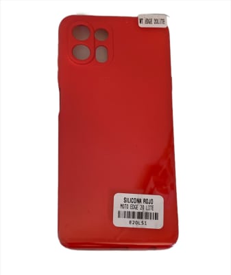 Carcasa Moto Edge 20 Lite Silicona Rojo1