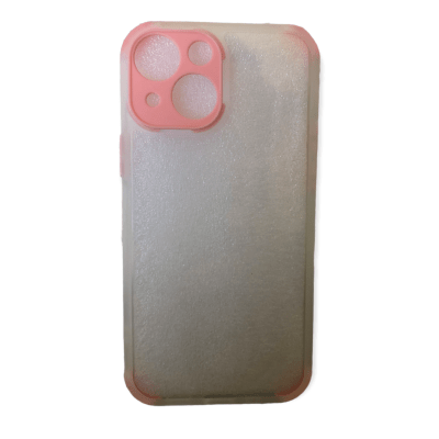 Carcasa iPhone 13 Mini Transparente Cámara Color Rosado1